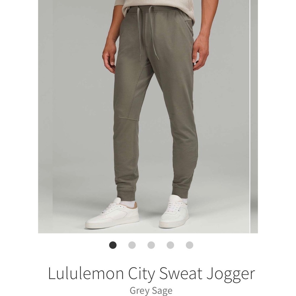 Lululemon City Sweat Jogger Mens S Grey Sage French Terry Athletic Loungewear